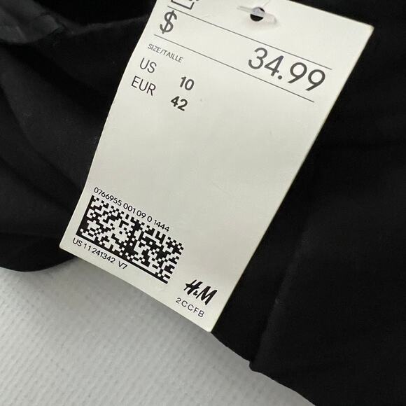 H&M Divided Overall Jumper Dress Imitation Suede Black Size 10 NEW - Picture 6 of 8